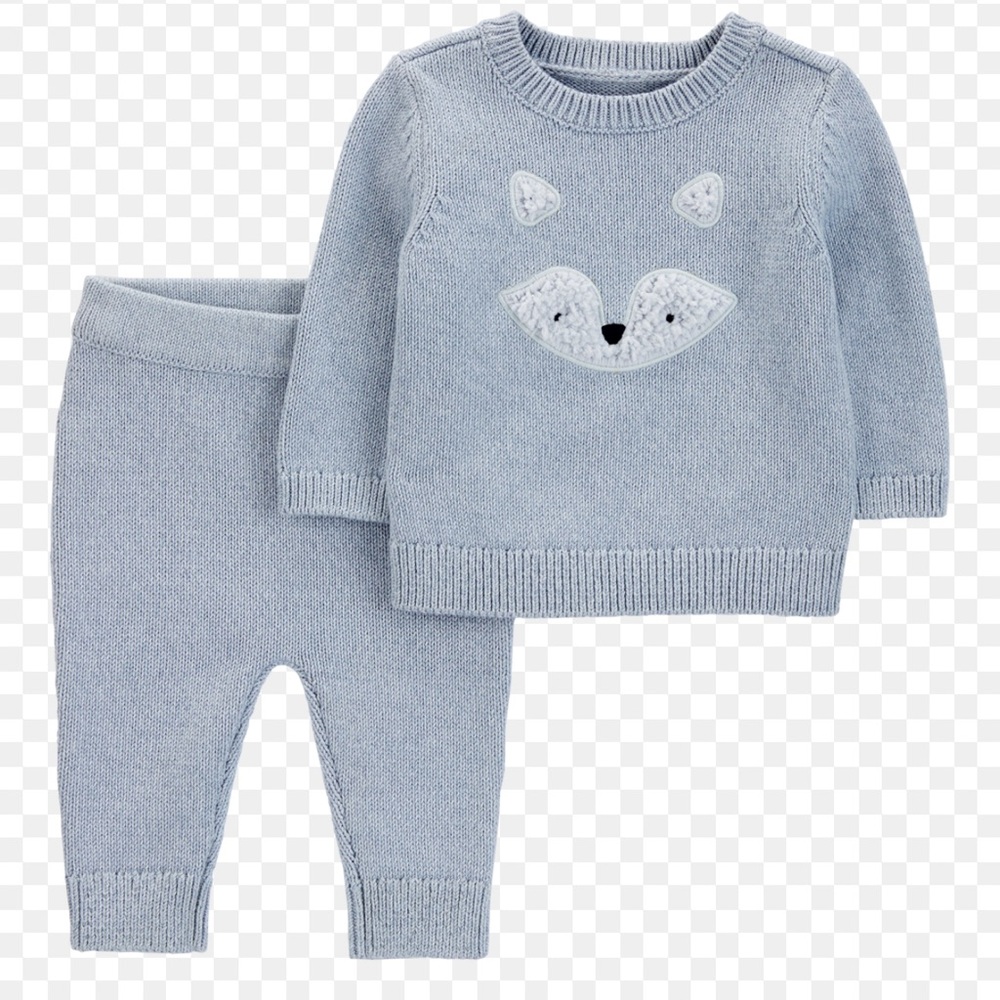 Carter Blue Baby Fox Pullover and Jogger Set! NWT 6m